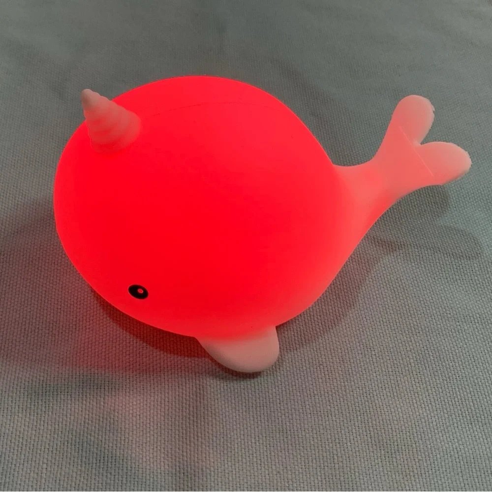 Color Changing Night Light Desk‎ Lamp Kids Room Baby Whale 🐳 USB Chargeable